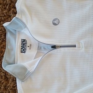 Straight Down White Mens Optic Quarter Zip- Never Worn  Small